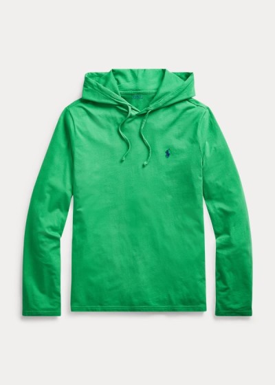 Playeras Polo Ralph Lauren Hombre Verdes - Cotton Jersey Hooded - EVSKI6405